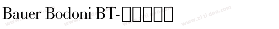 Bauer Bodoni BT字体转换